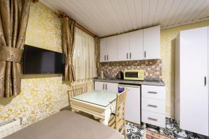 Kuchyň nebo kuchyňský kout v ubytování Alhambra Apart Hotel