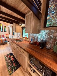 Umpqua's Last Resort - Wilderness Cabins, RV Park & Glamping的厨房或小厨房