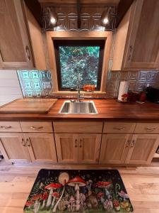 Umpqua's Last Resort - Wilderness Cabins, RV Park & Glamping的厨房或小厨房
