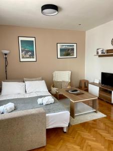 TV a/nebo společenská místnost v ubytování Vista Azul Apartment