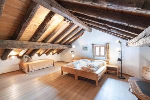 Letto o letti in una camera di Chesa Michel
