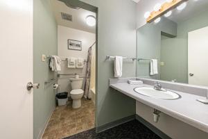 a bathroom with a sink and a toilet at Beautiful Studio W/Kitchenette #134 at Donner Lake Village in Truckee