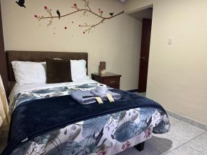 Postel nebo postele na pokoji v ubytování Hotel Casa Santa Lucía
