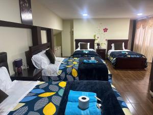 Postel nebo postele na pokoji v ubytování Hotel Casa Santa Lucía