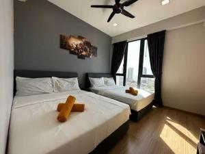 Postel nebo postele na pokoji v ubytování Deluxe Seaview Suite Tripe Bed with bath tub + 39 fotografií