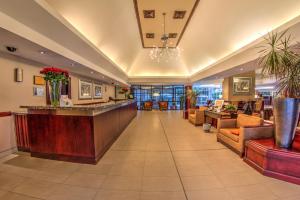 a lobby of a hotel with a bar at City Lodge Hotel Bryanston in Johannesburg