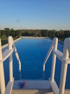 a water slide in a swimming pool at logement atypique in Arles