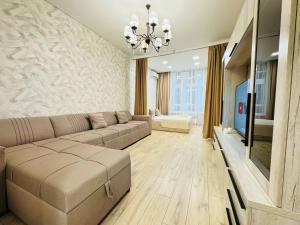 Χώρος καθιστικού στο Almatym 22 Apartment