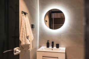 Koupelna v ubytování Kelo Resort - northern lights and wilderness adventures in Kittilä