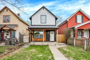 a house with red and white houses at Walk to Bars and Restaurants in Fountain Square in Indianapolis