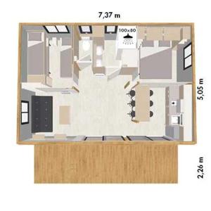 Κάτοψη του Chalet 3 étoiles - Piscine - ccbbgcc