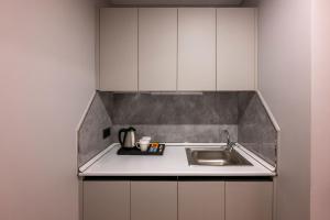 A cozinha ou cozinha compacta de Ramada Encore by Wyndham Istanbul Sisli
