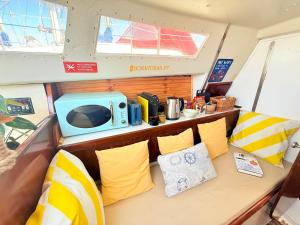 Χώρος καθιστικού στο Beach Cosy Boat