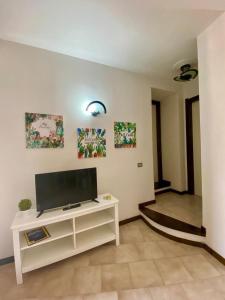 TV a/nebo společenská místnost v ubytování Mickey House, Maratea alta e fresco relax
