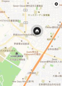 a map of the city ofuyagi at 渡边ビル103 in Tokyo
