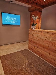 TV a/nebo společenská místnost v ubytování Lärchen Lodge