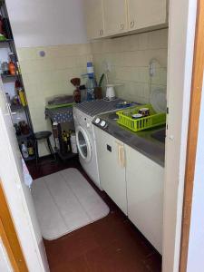 Kuchyň nebo kuchyňský kout v ubytování Exit festival apartman