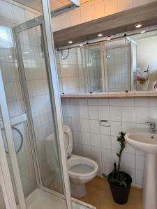 Koupelna v ubytování Perfect location! 4-bed apartment, 100m from main street, Free Park