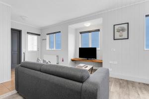 Televiisor ja/või meelelahutuskeskus majutusasutuses Ocean Break Cabins