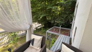 Balkón nebo terasa v ubytování Manland Vendégház Lillafüred