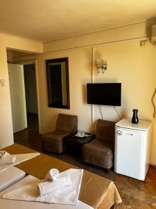 TV a/nebo společenská místnost v ubytování Hotel National