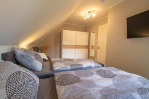 Postel nebo postele na pokoji v ubytování Ostseeidylle Ringhus Kellenhusen - nur wenige Meter vom Strand entfernt