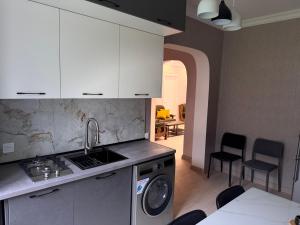 Eldhús eða eldhúskrókur á Geo Inn