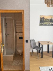 扎科帕内Kowali Wierch的一间带卫生间、椅子和桌子的浴室 更多82张照片