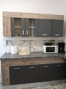 ドロベタ・トゥルヌ・セヴェリンにあるAlex Houseの電子レンジ付きのカウンタートップを備えたキッチン +7枚の写真