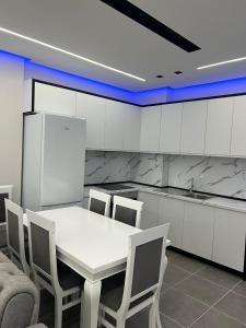 Kuchyň nebo kuchyňský kout v ubytování Shengjin Luxury apartment