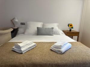 Cama o camas de una habitación en Casa do Bidueiro
