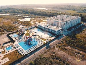 an aerial view of a resort with a pool at Paradise Luxury Apartment in Velipojë