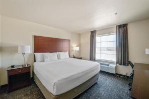 Ένα ή περισσότερα κρεβάτια σε δωμάτιο στο Cobblestone Inn & Suites - Boise City