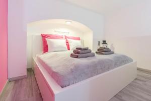 Posteľ alebo postele v izbe v ubytovaní happy home POP
