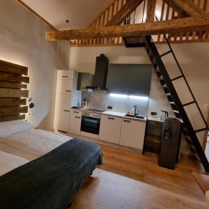 Kuchyň nebo kuchyňský kout v ubytování Landhaus Nikki