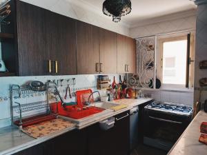 Kuchyň nebo kuchyňský kout v ubytování Telal Compound Ain EL Sokhna Sea and pool Villa