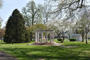a gazebo in the middle of a park at Four Seasons Inn in Gallipolis