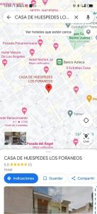 a screenshot of a cell phone with a map at Hospedaje los foraneos in Comitán de Domínguez