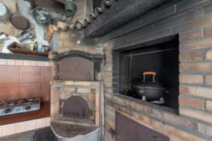 a brick oven with a pot sitting inside of it at F tamaide in San Miguel de Abona +34 photos