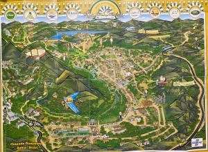 a map of a park with a city at Casa De Benedictis Rio de Contas in Rio de Contas