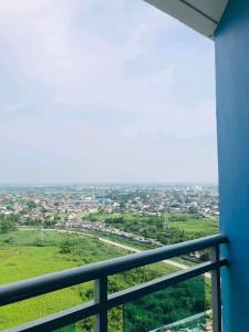 a view of a city from a balcony at MM Cozy Cabin in San Fernando