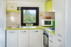 Kuchyň nebo kuchyňský kout v ubytování Apartments Tena