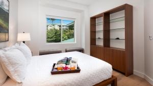 Katil atau katil-katil dalam bilik di ❤PiH❤ Sun Ray RetreatOcean Sunsets ViewsOptional Mauna Kea Hotel Privileges