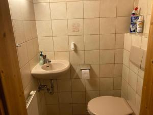 Koupelna v ubytování Haus Sebastian