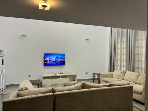 TV a/nebo společenská místnost v ubytování NAT properties