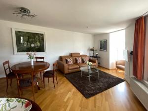 Posezení v ubytování Fewo Isarblick Bad Tölz