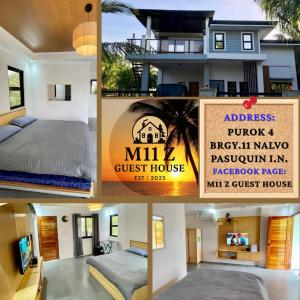 a collage of four pictures of a house at M11 Z Guest House in Pasuquin