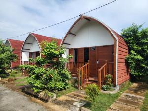 Bygningen som resortet ligger i