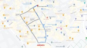 Une carte d'une ville fermée dans l'établissement Superbe appartement 95m2 proche Arènes- parking offert, à Nîmes
