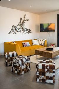 Χώρος καθιστικού στο Four-bedroom triplex in Albiez-Montrond